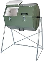 Vista 9 de Jora Composter JK 270 - Vaso de compostaje de doble cámara para exteriores, 70 galones, construcción de acero galvanizado