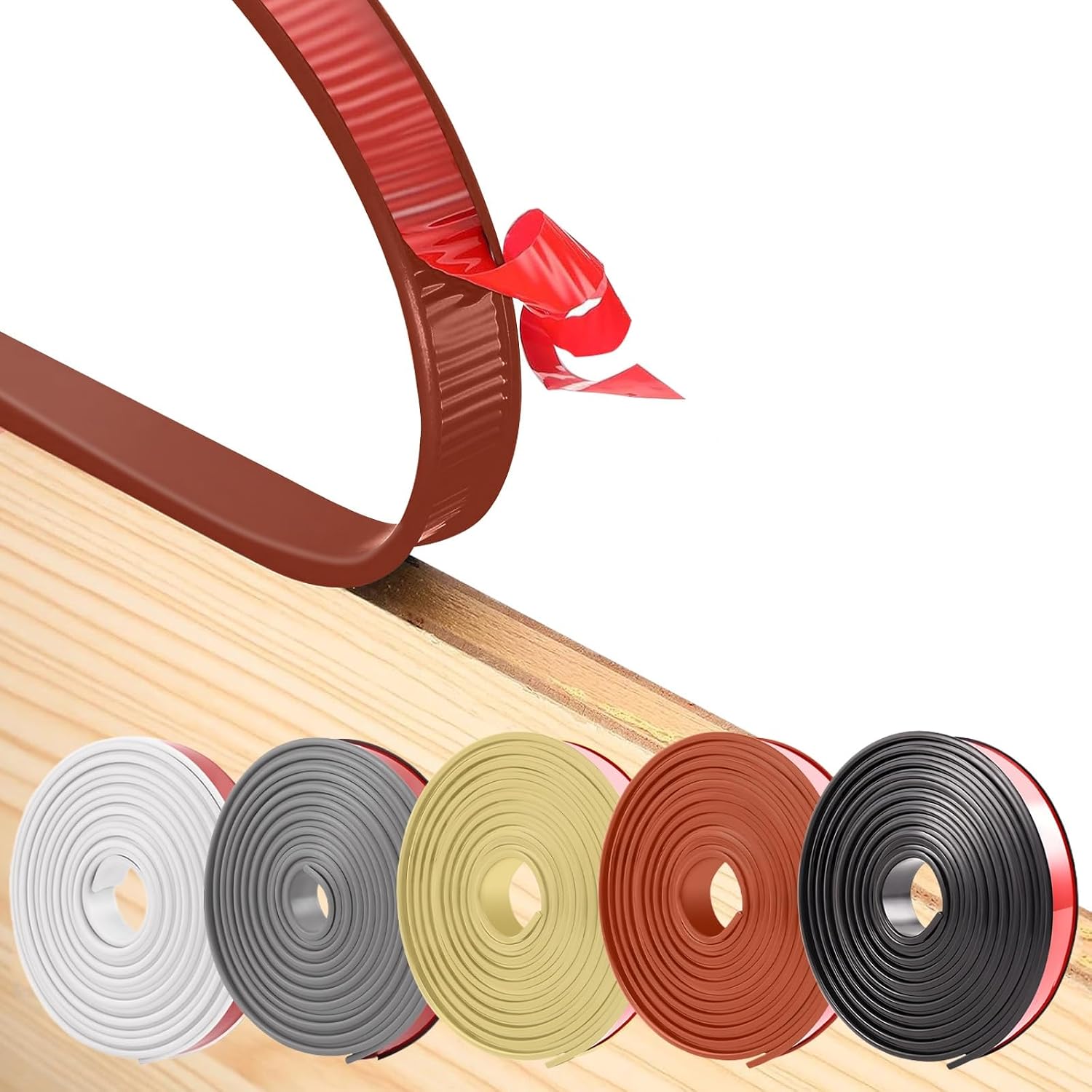 RONSEN U-Shape Edge Banding, Self-Adhesive Countertop Edge Trim 16.4ft