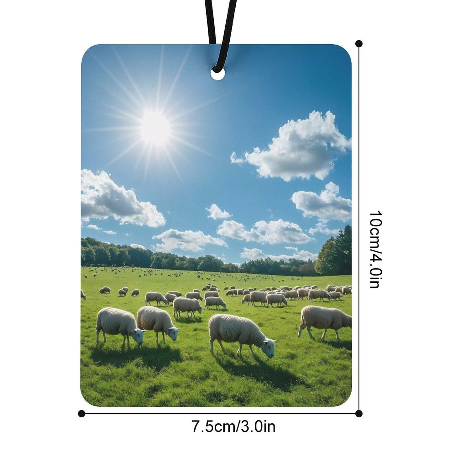 A Lot of Sheep Car Air Freshener Hanging Aromatherapy Tablets for Car Accessories Square