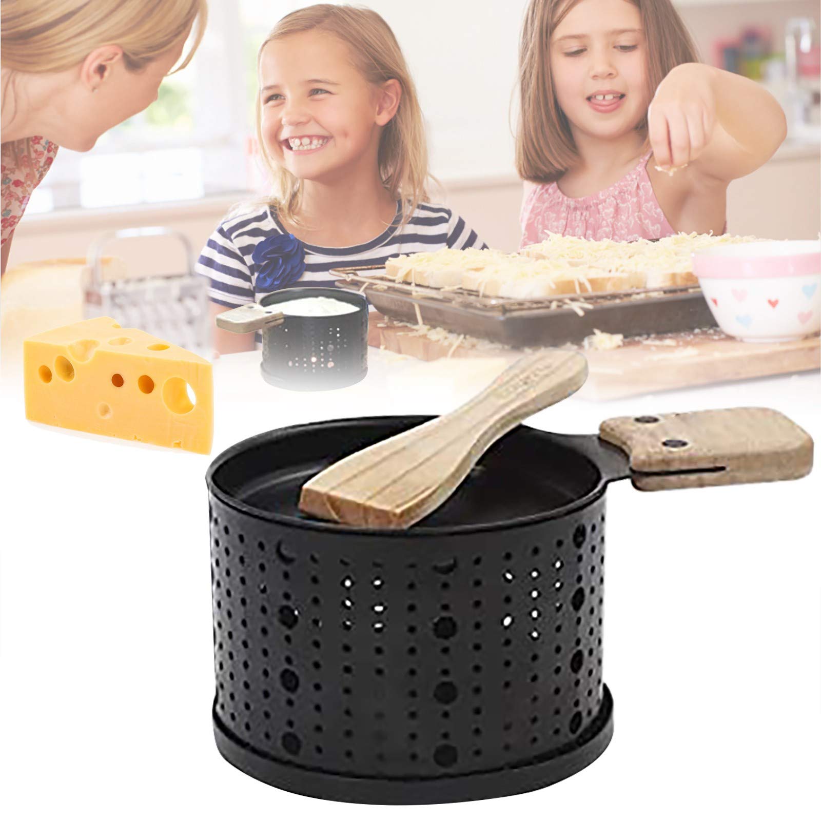 STRIR Une Raclette à la Bougie, Appareil a Raclette avec Spatule Bois Inclues, Faites Fondre Votre Fromage en 3 Minutes, Devant la télé ou même en Pique Nique