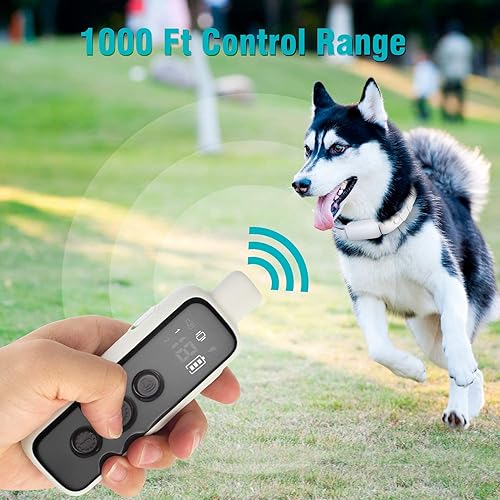 Miniatura 4 de Bousnic Collar de choque para perros  Collar de entrenamiento eléctrico impermeable recargable con control remoto para perros pequeños, medianos y