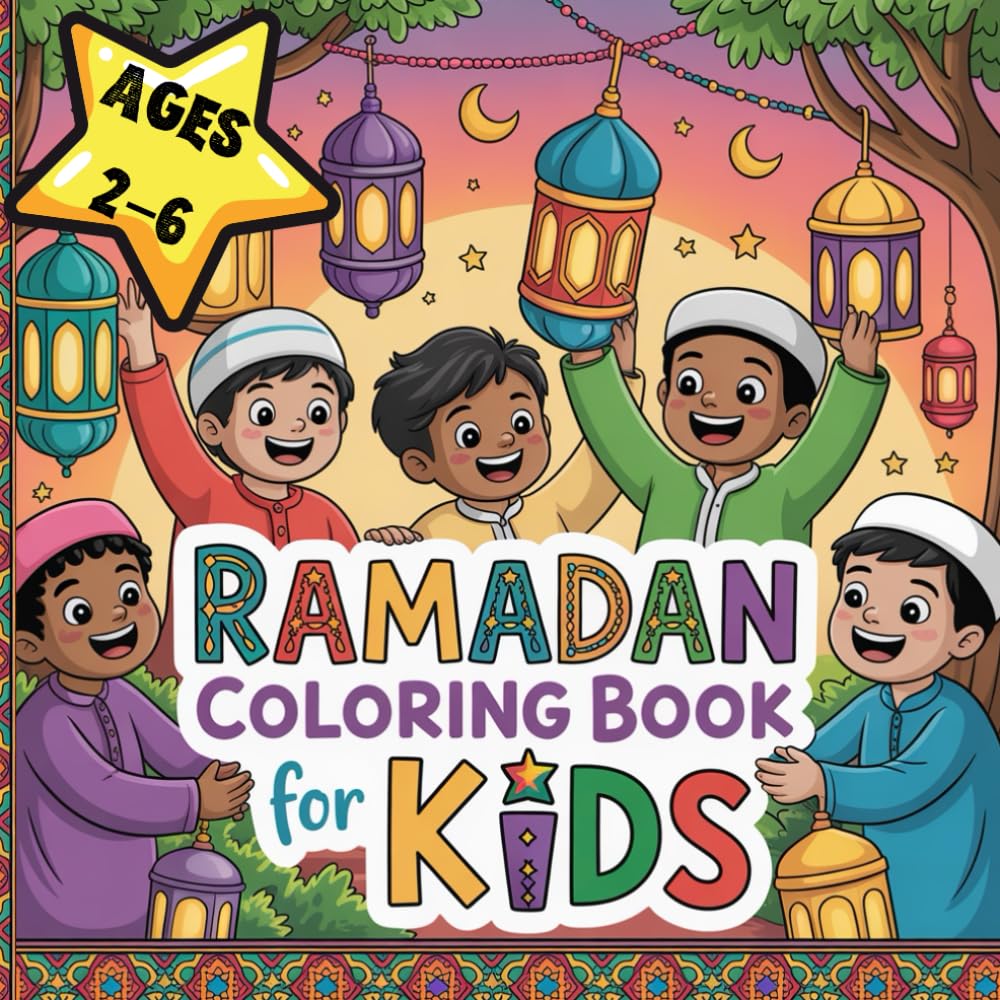 Ramadan Coloring Book for Kids: Simple and Gentle Big Shapes for Little Hands Ages 2–6