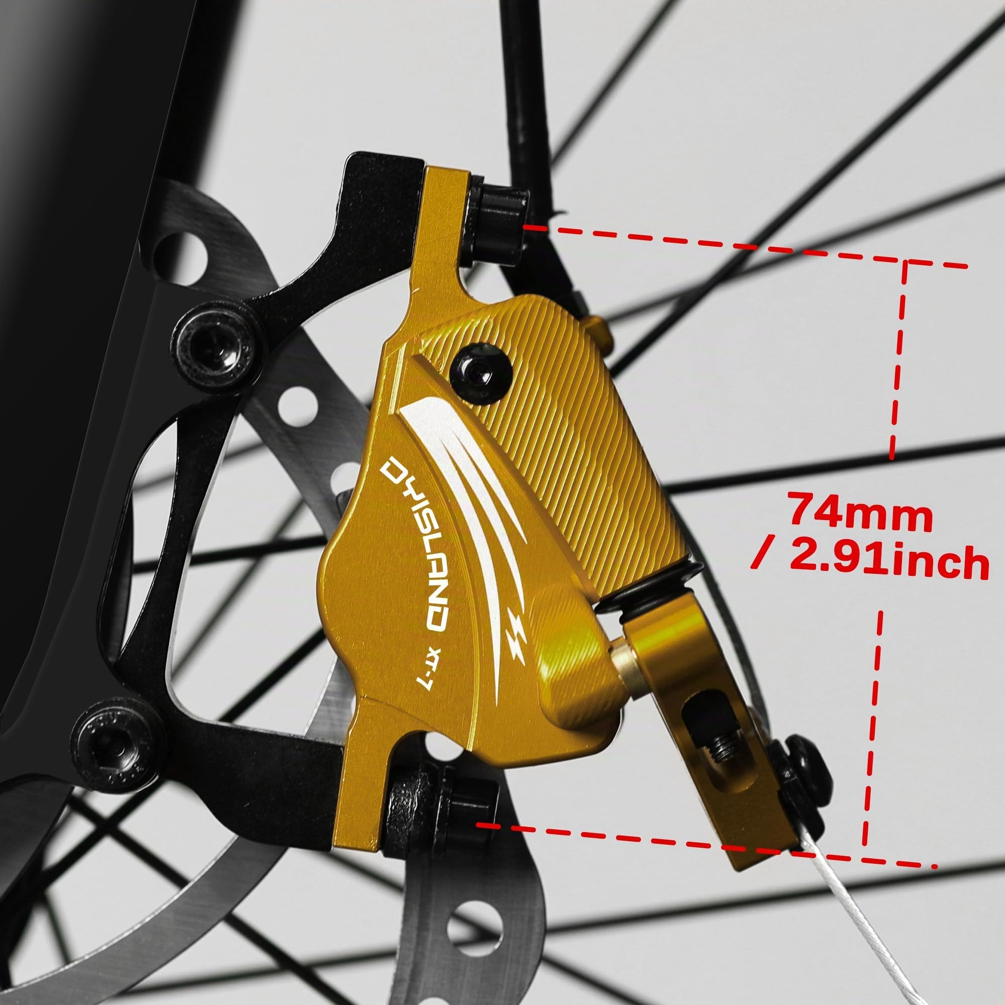 XT-7 Freni a Disco Idraulici, pinze Freno Anteriori e Posteriori a Cavo e a trazione per MTB/Montagna/Bici da Strada/Bicicletta elettrica