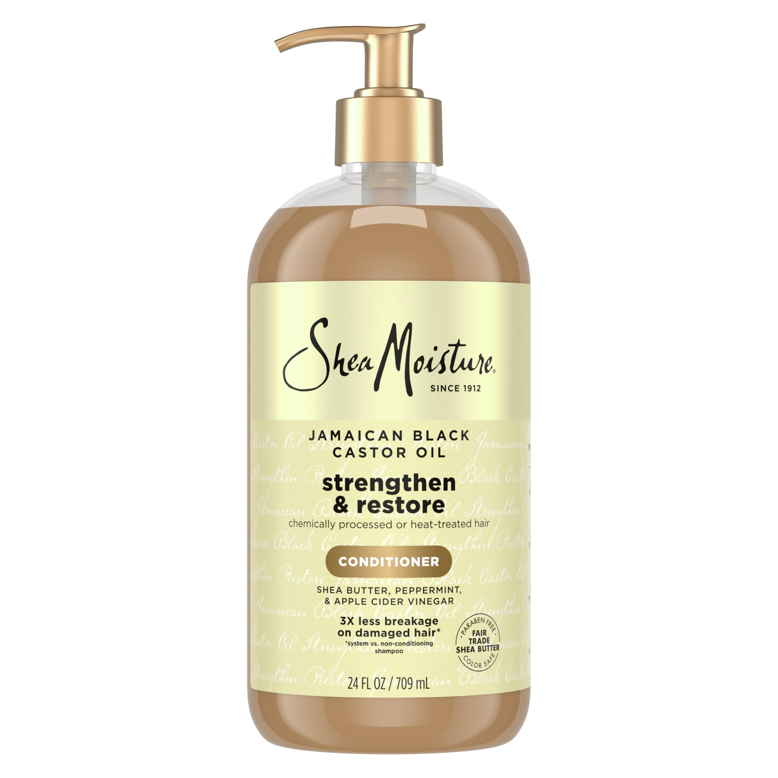 Shea Moisture Strengthen & Restore Conditioner Jamaican Black Castor Oil for Damaged Hair Paraben-Free 24 Fl oz