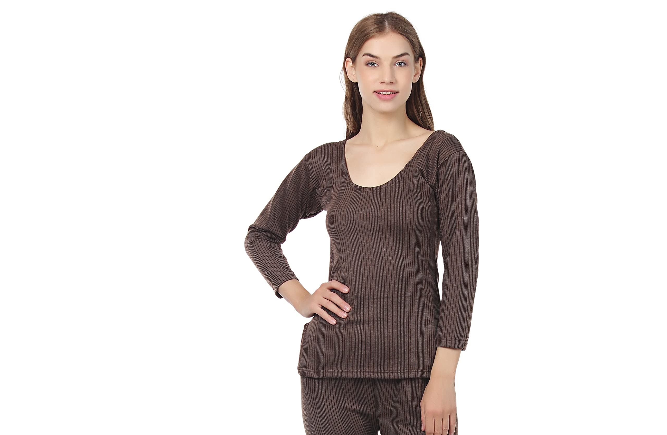 women/ladies/girls cotton winter wear thermal 3/4 sleeve top