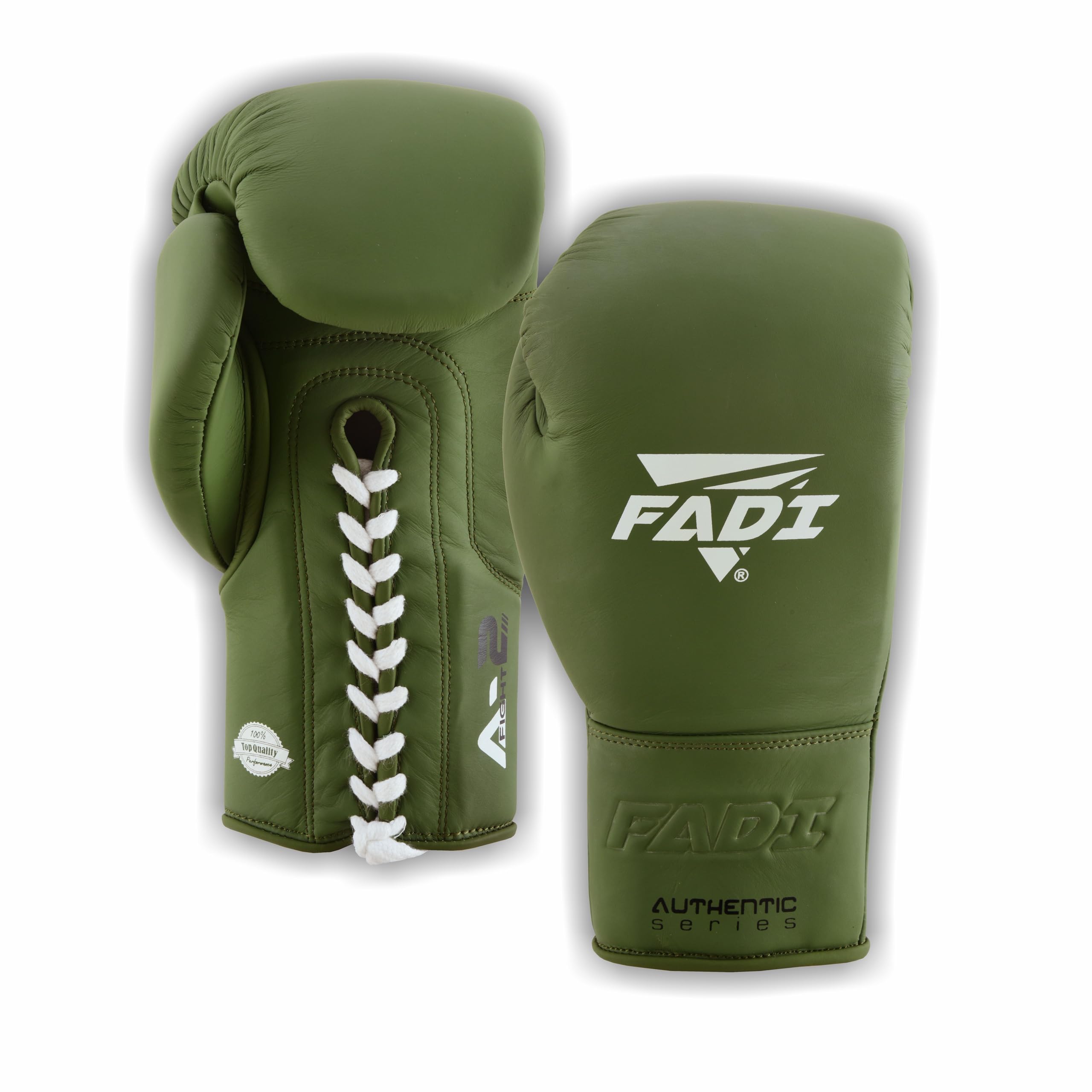 Authentic Series A2 - Guantoni da boxe professionali, con lacci, in vera pelle bovina, ideali per boxe, MMA, Muay Thai, kickboxing, arti marziali e sparring