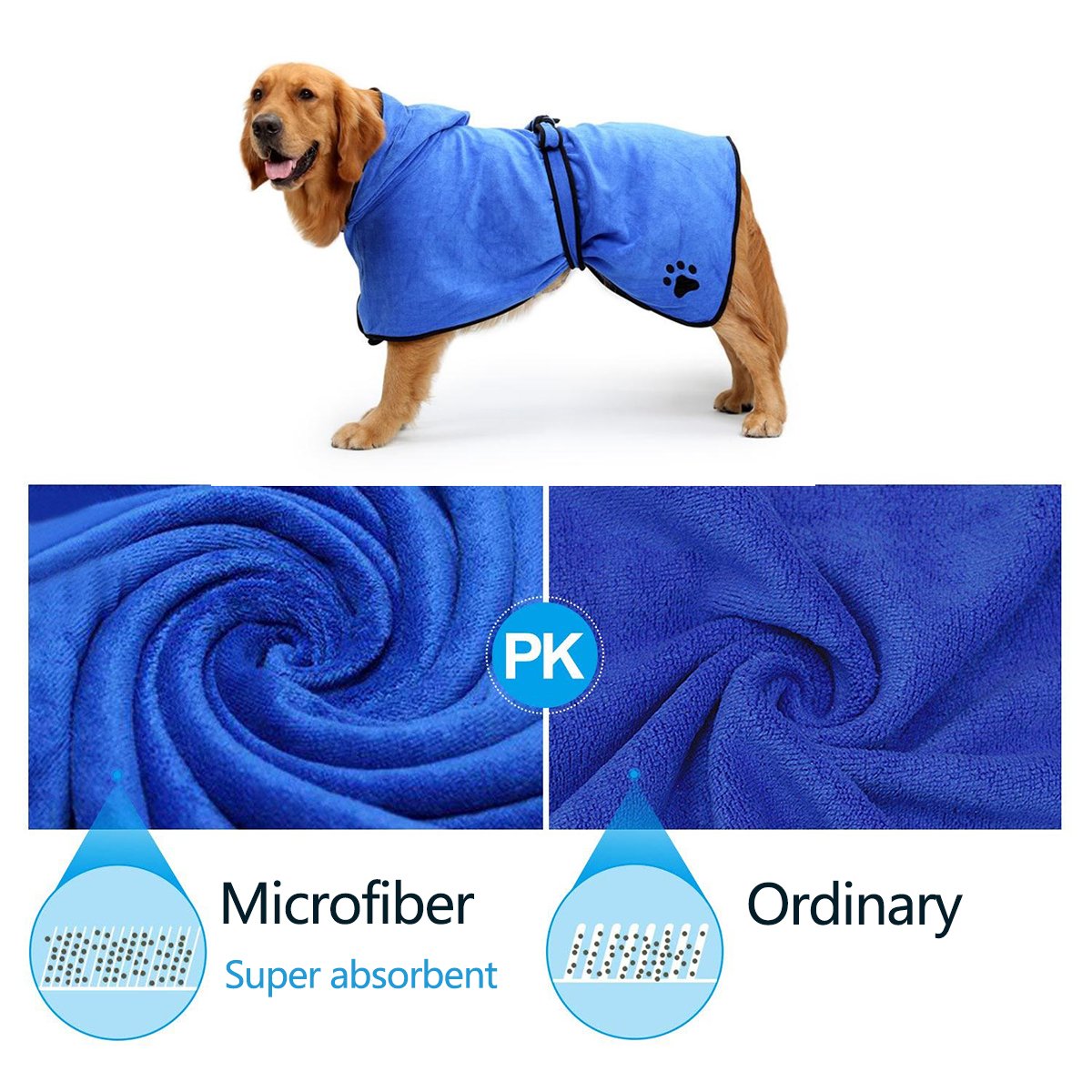 Weiches Hunde-Trockentuch, Schnell Trocknender Hund Produktbild-Vorschau 4