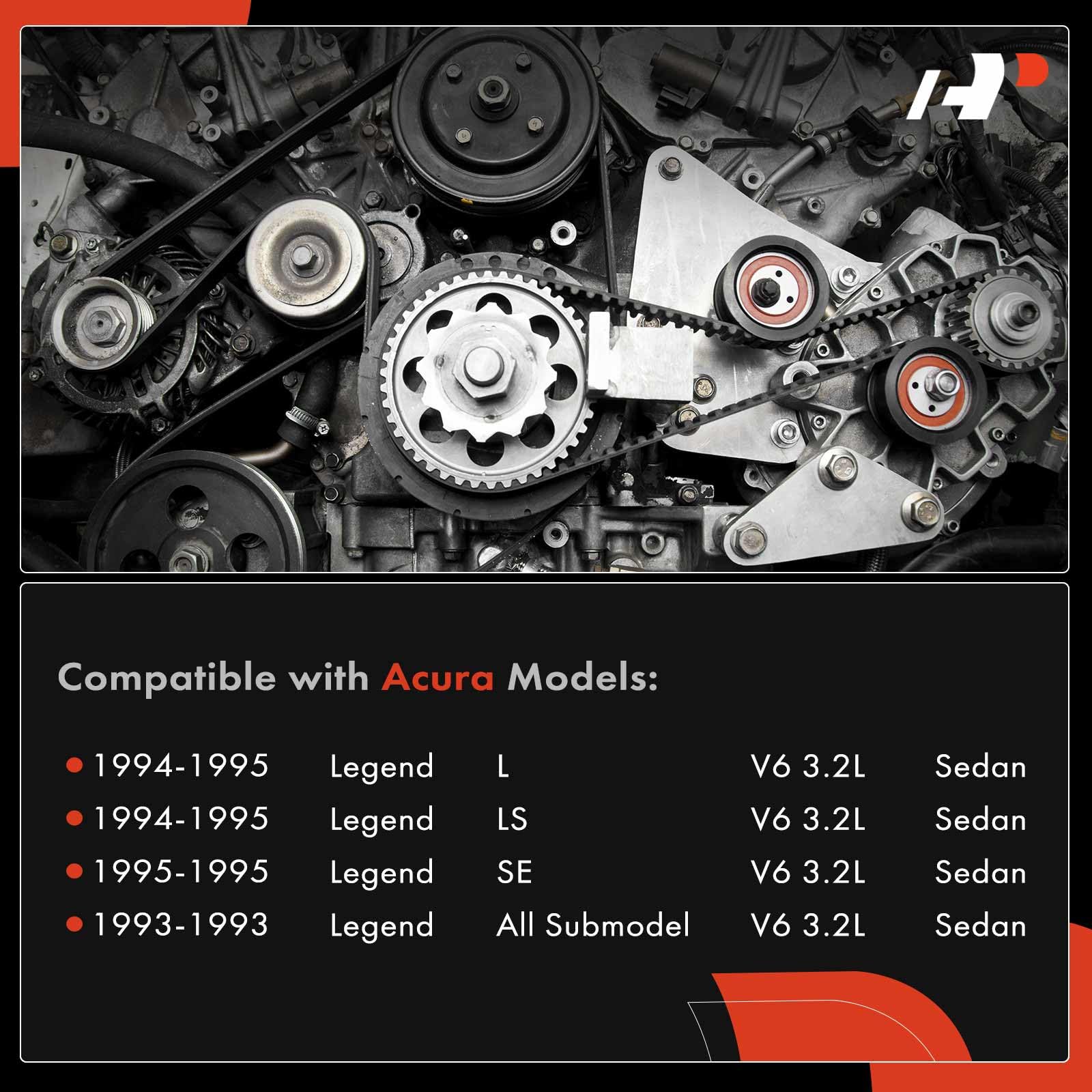 A-Premium Kit Cinghia Distribuzione Motore con Pompa Acqua Compatibile con Acura Legend 1993 1994 1995, 3.2L
