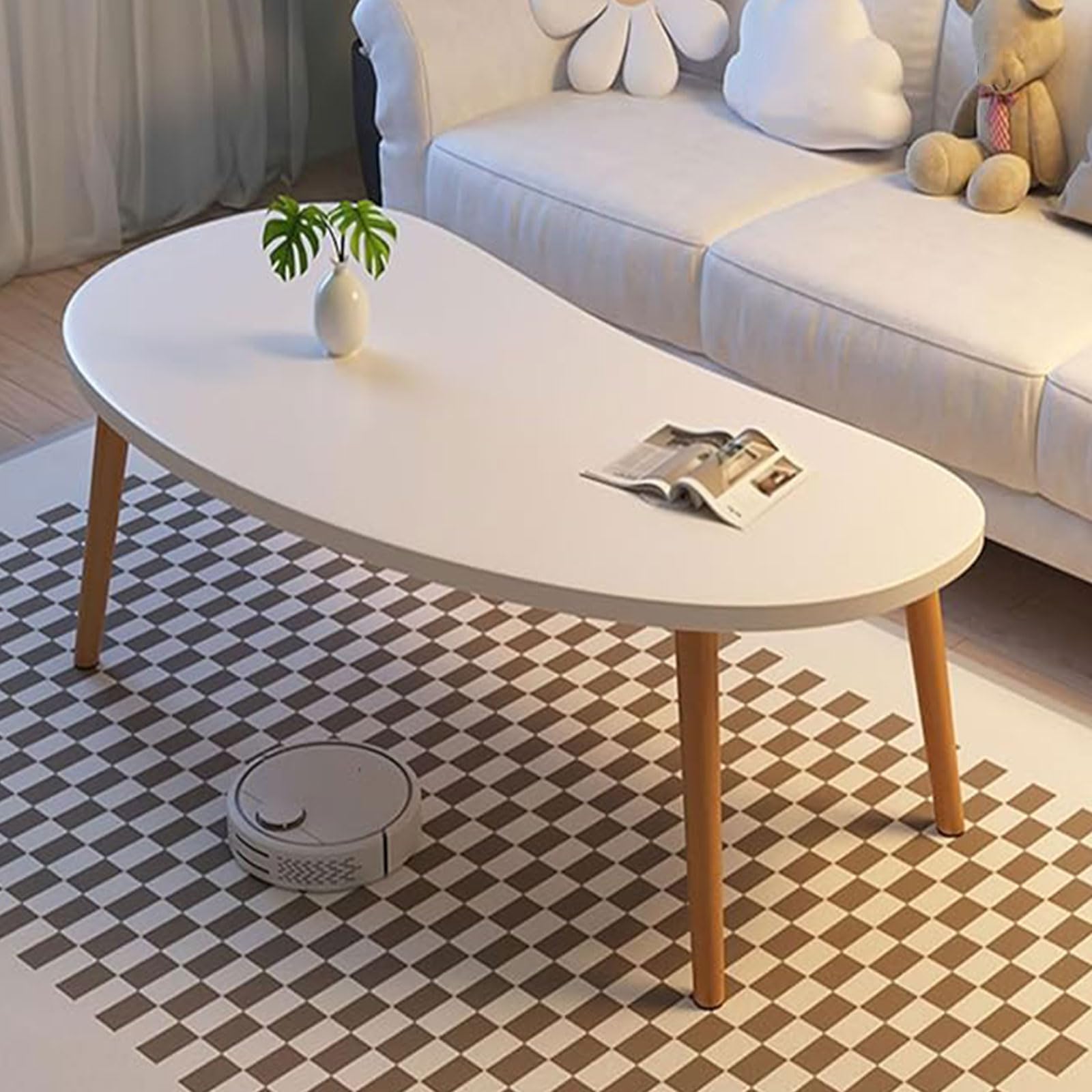 Table basse salon bois pour apéritif entre amis