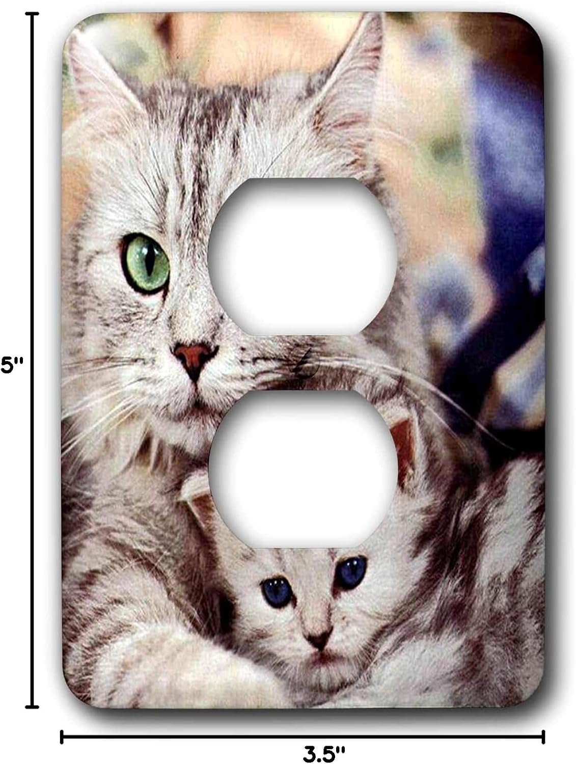 3dRose Cats 2 plug outlet cover
