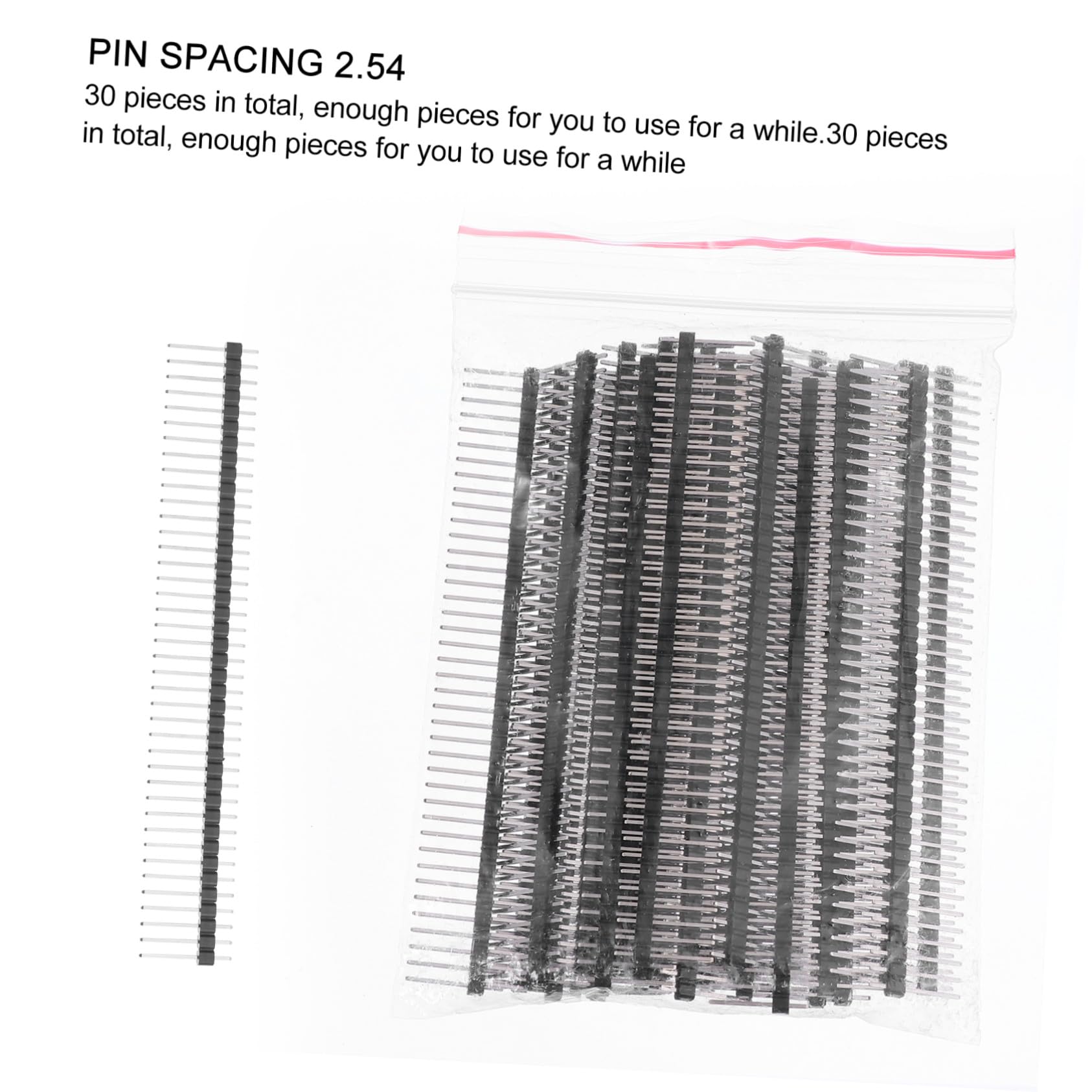 30 pezzi Connettori Pin Maschio Singolo per Pcb Accessori Strip in Rame Placcato Oro per Collegamenti Circuiti Elettronici