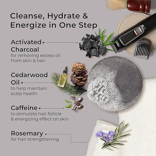 Miniatura 2 de Barra de champú de lujo para cabello corto Champú 3 en 1 Barra corporal y de afeitado Vegano pH equilibrado Libre de crueldad Sin sulfatos