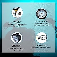 Vista 5 de H2ODYSSEY Probador de presión de yugo - Medidor de buceo