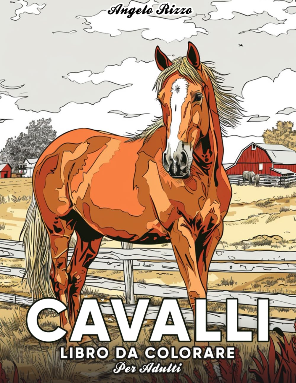 Cavalli Libro da Colorare per Adulti Antistress Disegni Rilassanti Animali