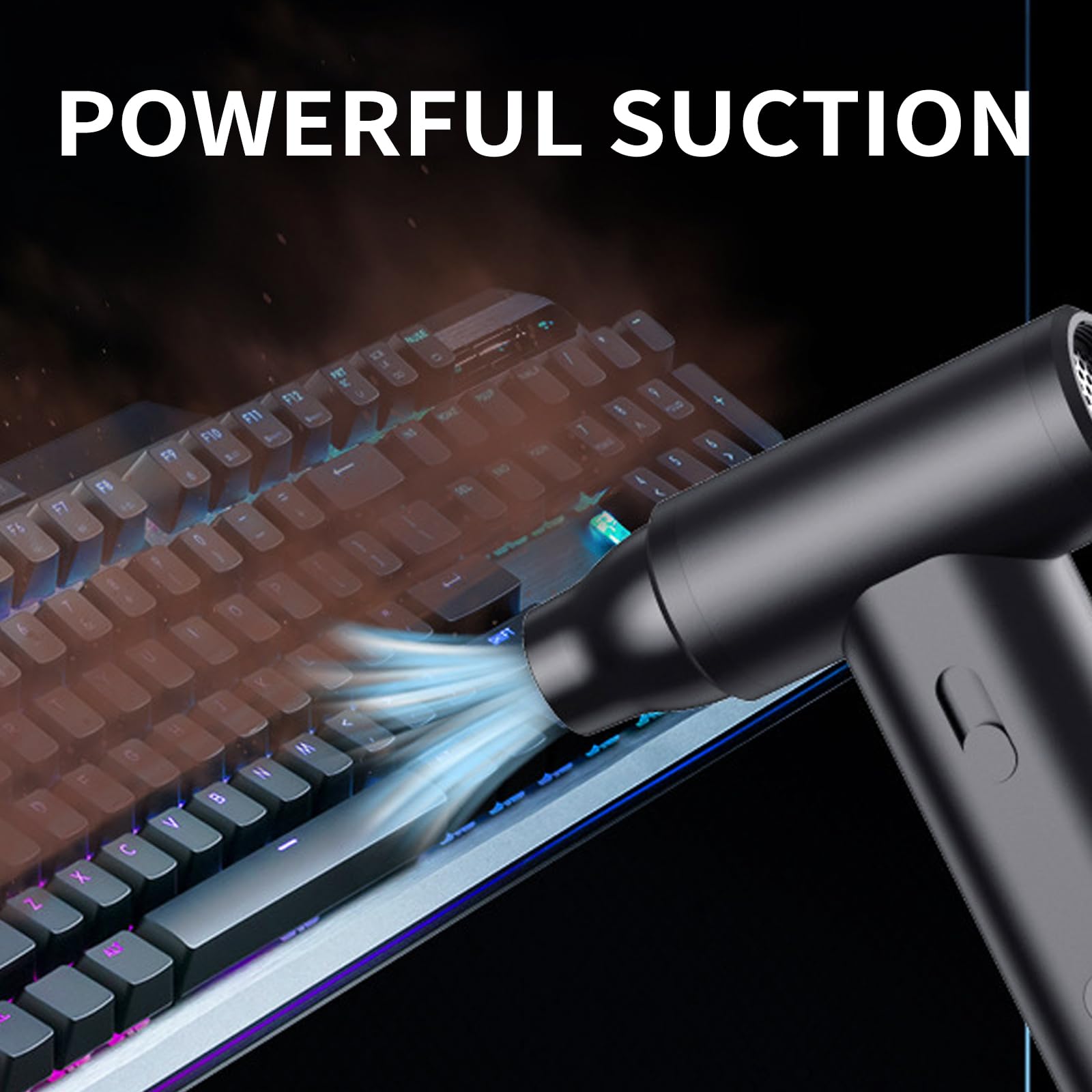 Plumero de aire comprimido de 4000 mAh, recargable, inalámbrico, soplador eléctrico portátil para teclado de computadora, coche, limpieza de casa de mascotas
