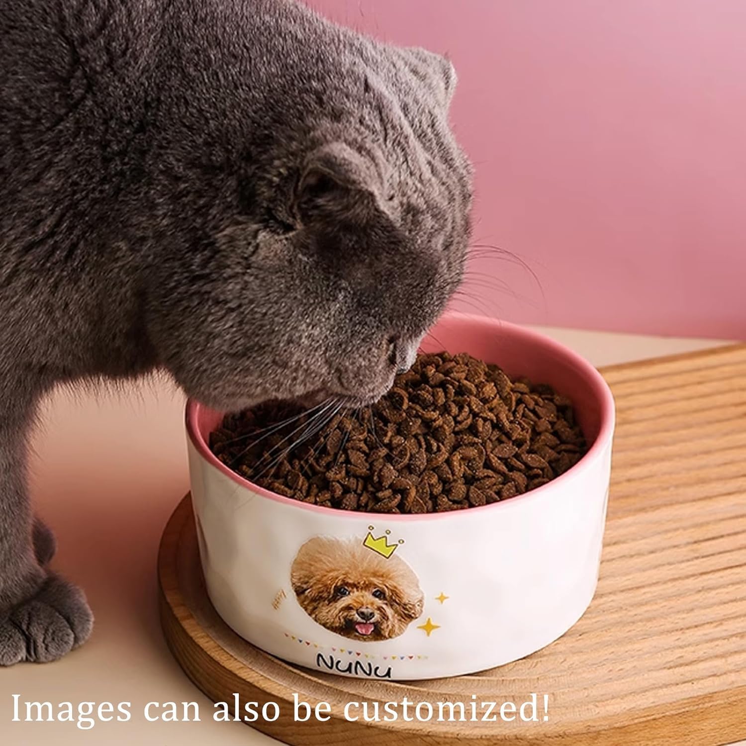 Cuenco personalizado para perro, regalo personalizable para mascotas, nombre de mascota personalizado, cuenco personalizado de comida seca o húmeda o agua para mascotas, para perros, gatos, cachorros