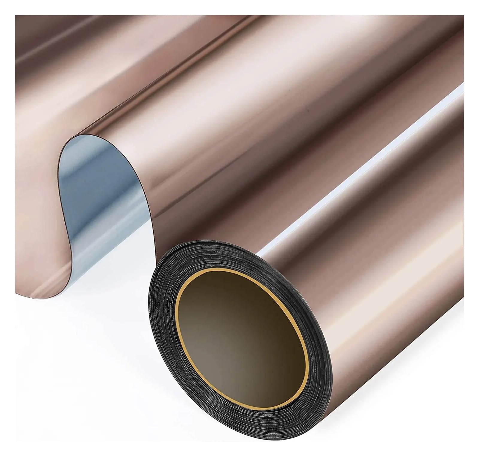 One Way Mirror Window Privacy Film Daytime Anti Sun Blocking Heat Control Reflective Tint For Home Office Living Room For Windows(Brown silver,30x200 cm)