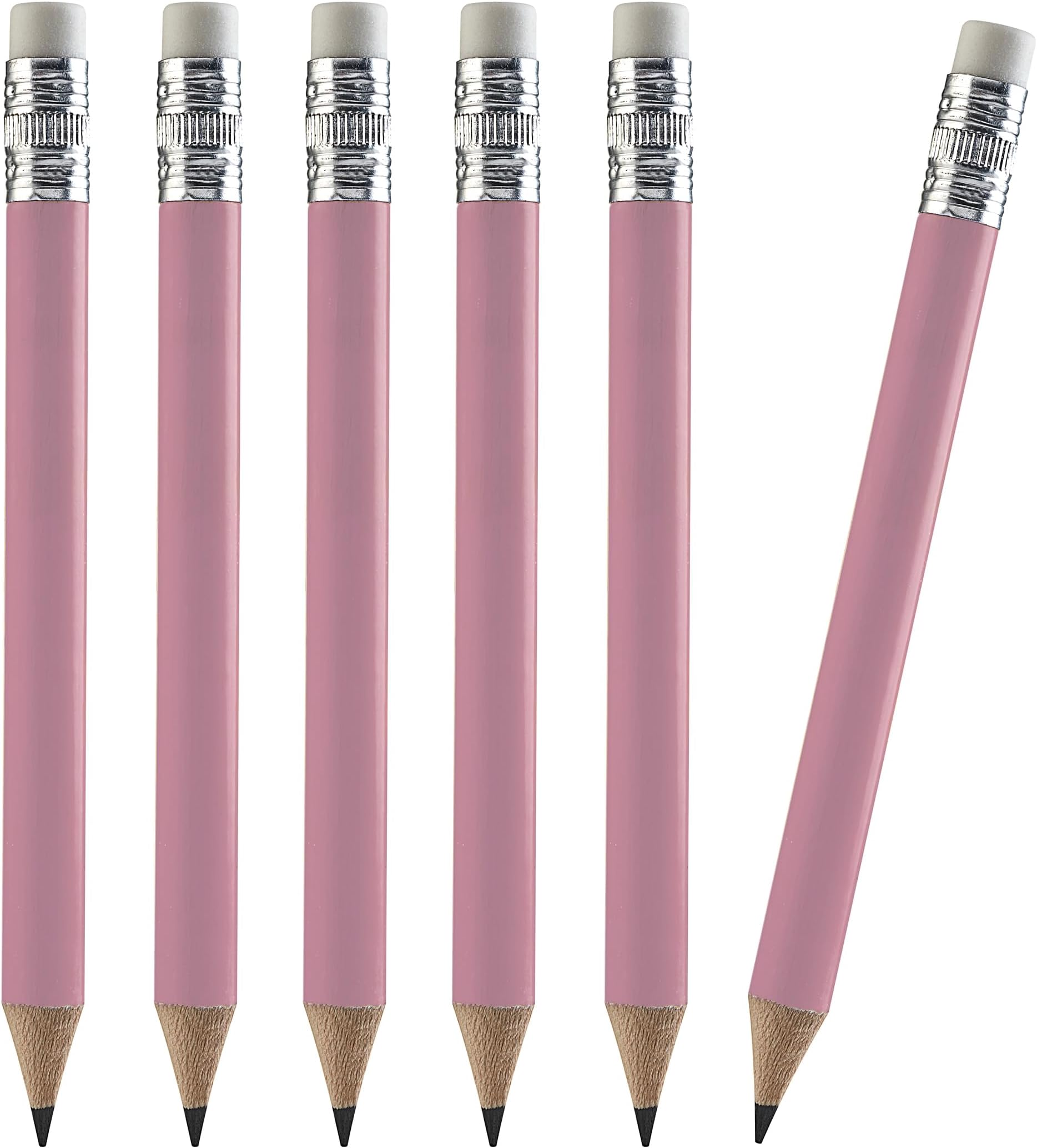 TH Golf 100pcs Premium Golf Pencils, 4 Inch Mini Pencils Half Pencils with Eraser Sharpened Wood Mini Round Pencils for Schools Wedding Toddlers Home Corporate Multiple Colours