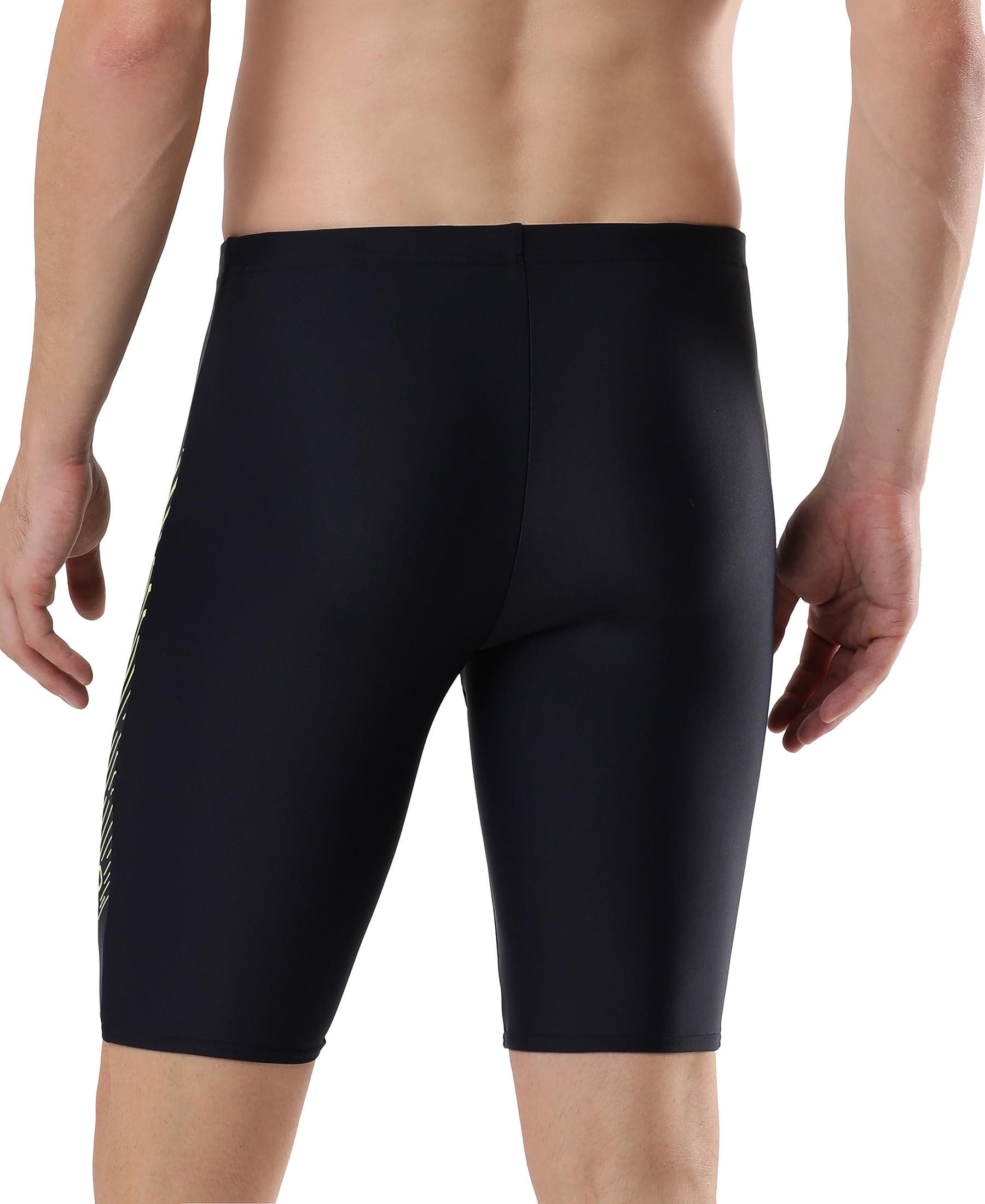 Speedo Men's Endurance 10 Medley Logo Jammer - True Navy & Lemondrizzle 3
