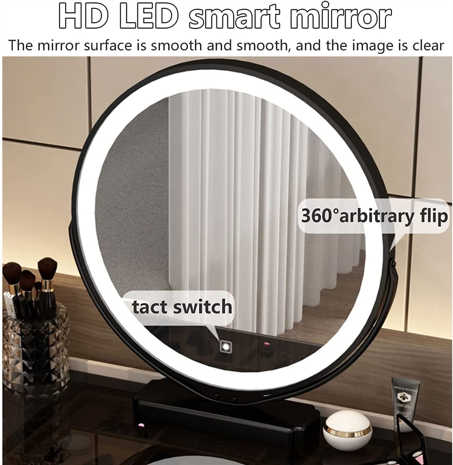 Amazon｜鏡付きドレッシングテーブル、LEDライト付きドレッシング