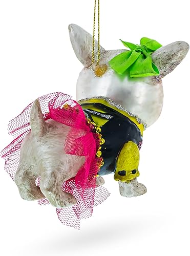 Miniatura 3 de Elegante Pitbull - Adorno navideño de vidrio soplado