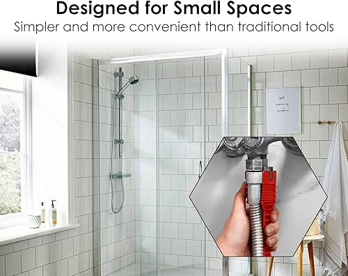 Miniatura 6 de DS. DISTINCTIVE STYLE Llave de grifo, llave de fontanería, llave de fregadero (8 en 1), herramientas de plomería para inodoro, fregadero, baño,