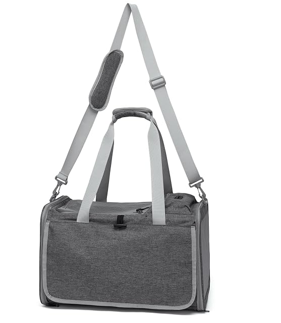 Foto 4 de 8 de Transportín Bolsa Porta Mascota Gato Perro 8kg, Bolsa Bandolera para Viaje con Cremalleras de Seguridad