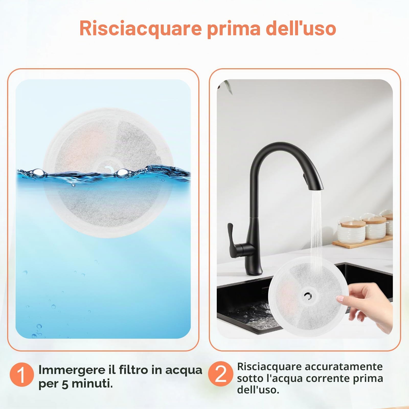 Filtro Fontanella per Gatti, 10 Filtri e 10 Spugna per 1.85L/1.8L/2L Fontana per Gatti, Unit filtro 3.0 Carbone Attivo e Resina a Scambio Ionico, Materiale Sano e Sicuro Filtrazione Multistrato