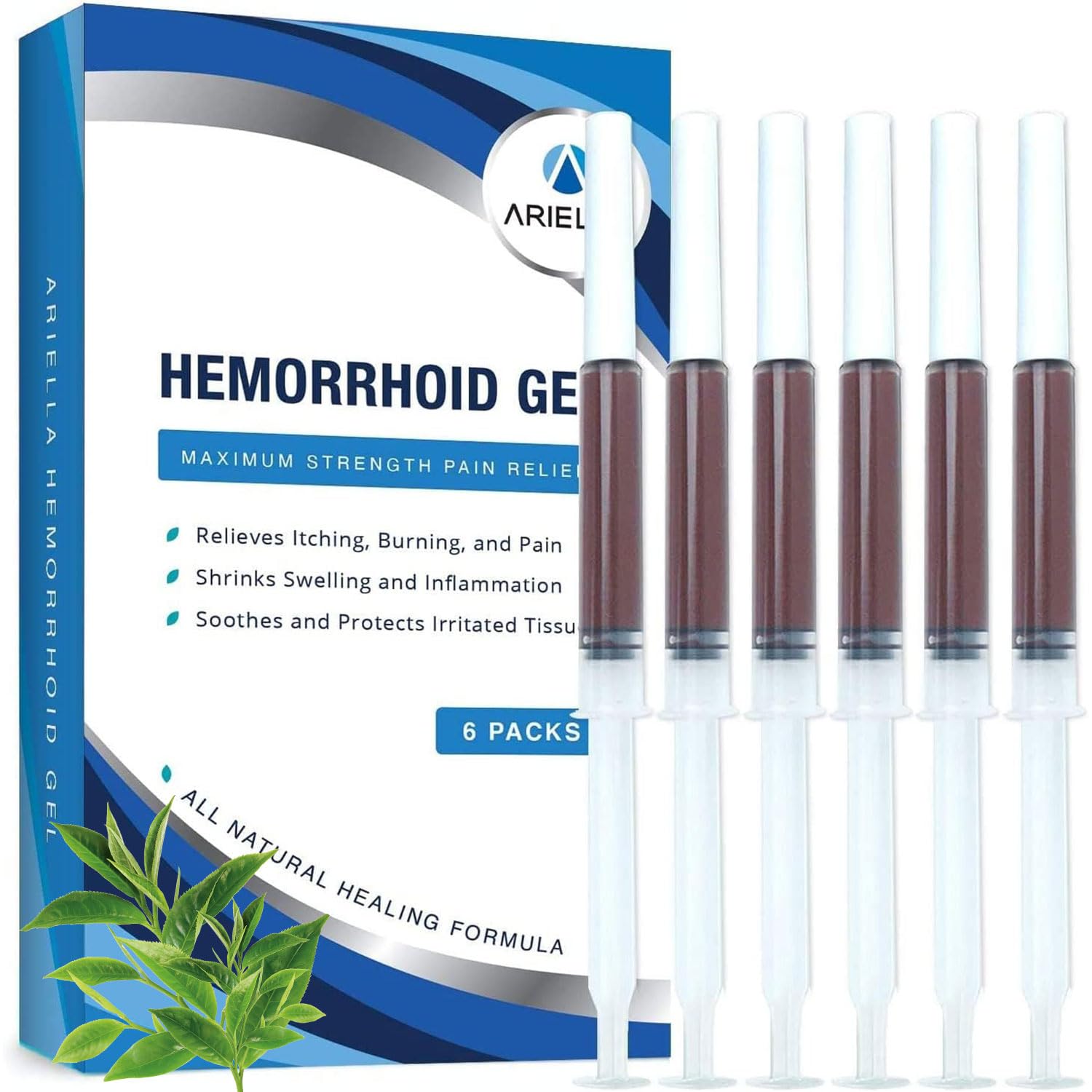 Ariella Hemorrhoid Treatment Suppository for Itch Discomfort: Hemorrhoid Shrinking Suppository Nature Gel- Best Fast Cure Burning Relief at Home (Chamomile)