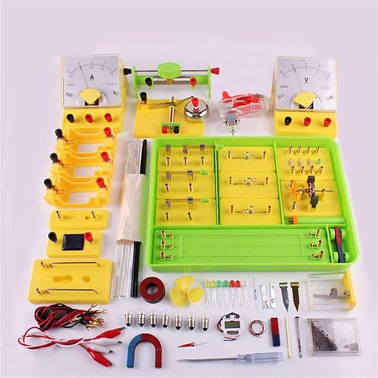Kit for esperimenti sull'elettromagnetismo con reostato scorrevole