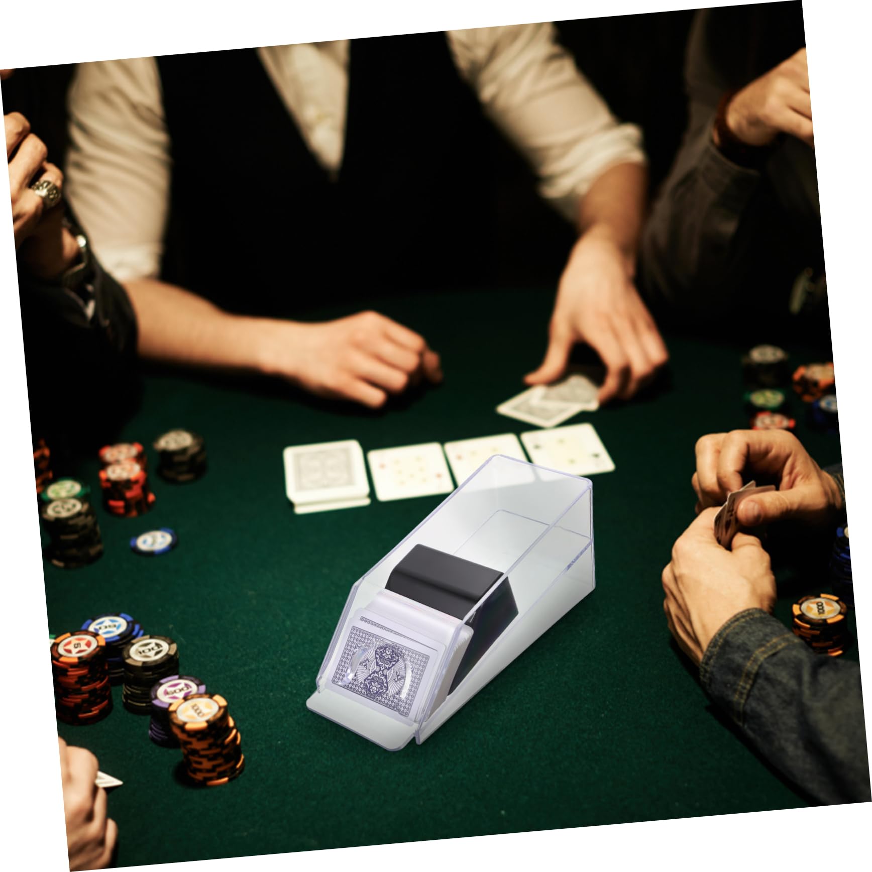 TOYANDONA 1pezzi Dispenser Di Carte Acrilico Per Giochi Da Tavolo Accessorio Pratico Per Poker Struttura Unica e Facile Da Usare Mantiene Le Carte Ordine Graffi Per Feste e Serate Di Gioco