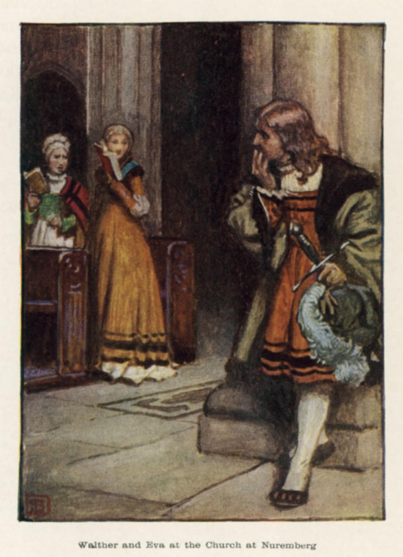 ARTXLXXBN Famous Painting Art Wall Decor Abstract Art Picture Walther and Eva At the Church At Nuremberg by Byam Liston Shaw Animal Pictures for Home Decor 60x90cm