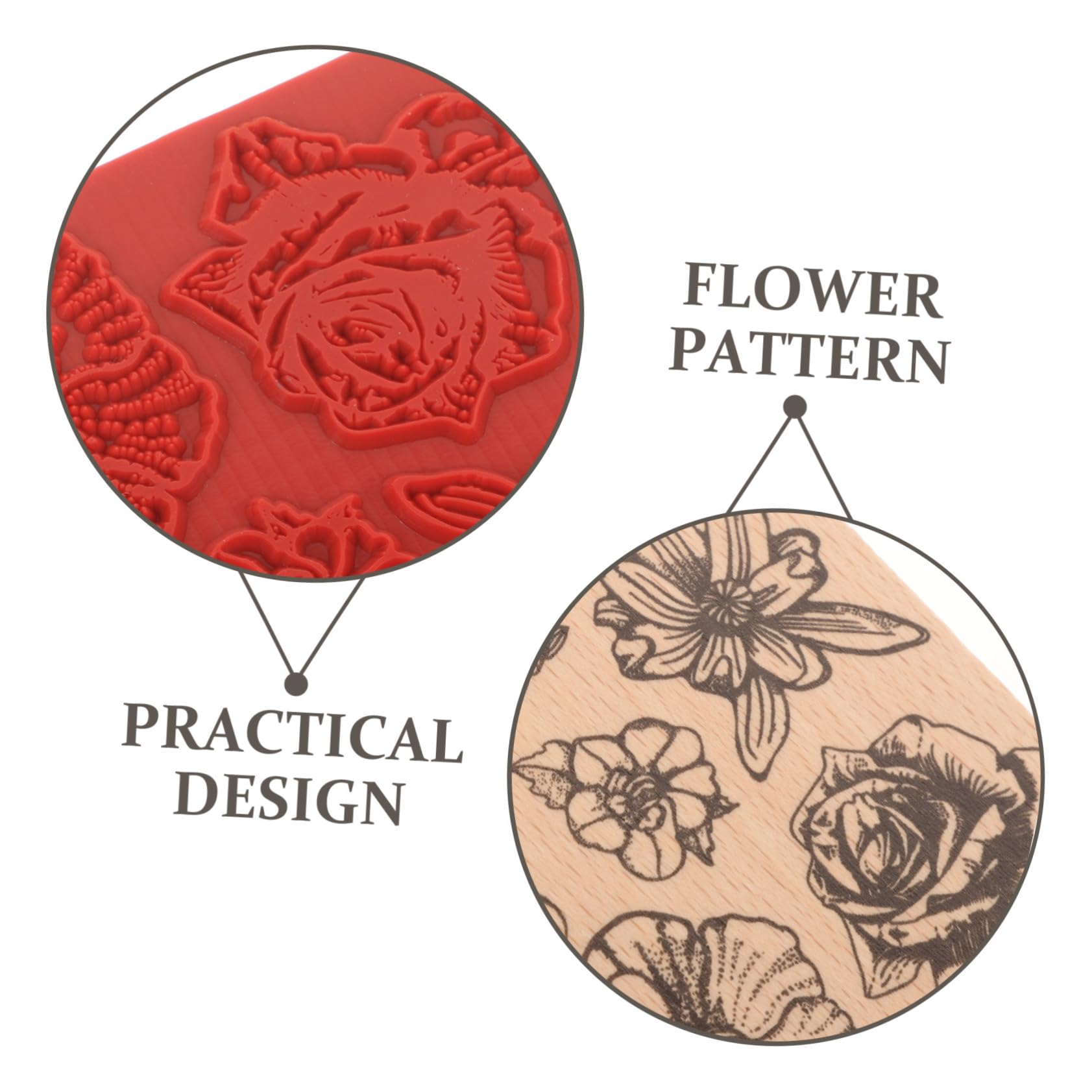 5pezzi Timbratura Decorativa Legno per Crafting di Timbri Multi-Funzione per Diario e Progetti Creativi Design Variabile e Portatile per Amici