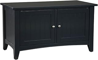 Alaterre Furniture Shaker Cottage Storage Entryway Bench, Charcoal Gray