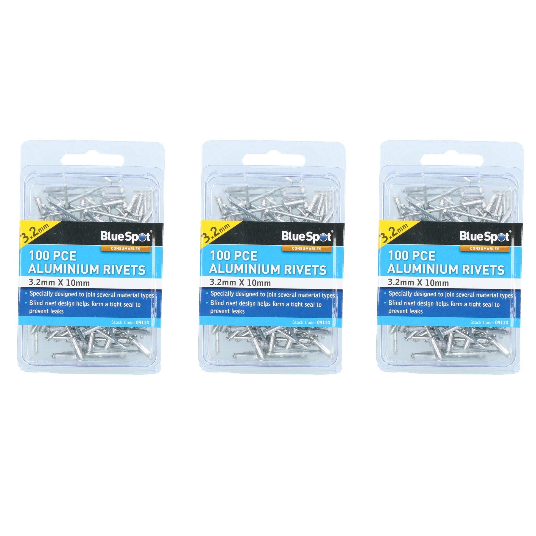 300 Metric Aluminium Blind Pop Pot Rivets Set Fastener Fastening 3.2mm x 10mm