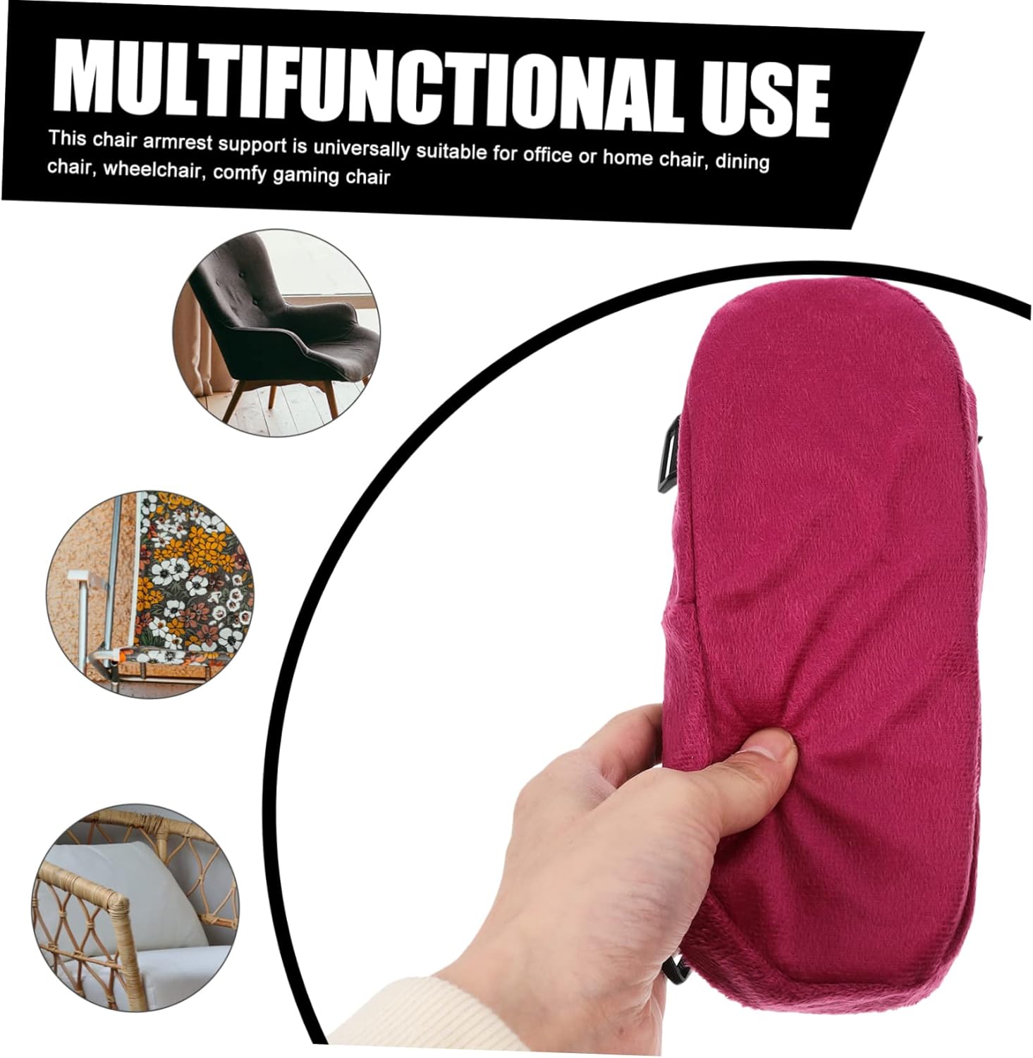 Lurrose 5pairs Removable Armrest Pads for Desk Chairs Soft Armrest Covers Arm Rest for Home Office