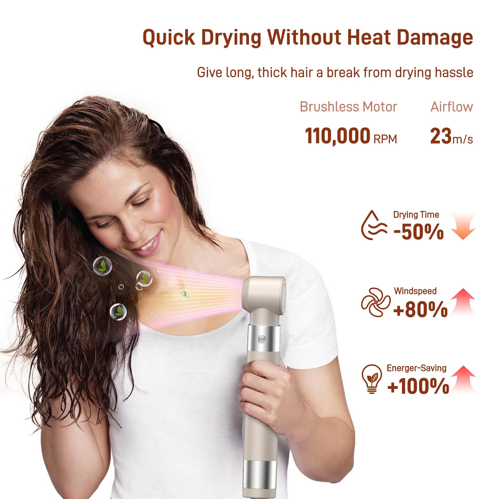 MESCOMB Air Styler e Spazzola Asciugacapelli ad Alta Velocità 5 in 1 - Multi Styler con Arricciacapelli Automatico, Volumizzante e Lisciante, Asciugacapelli Rapido Ionica da 110.000 RPM