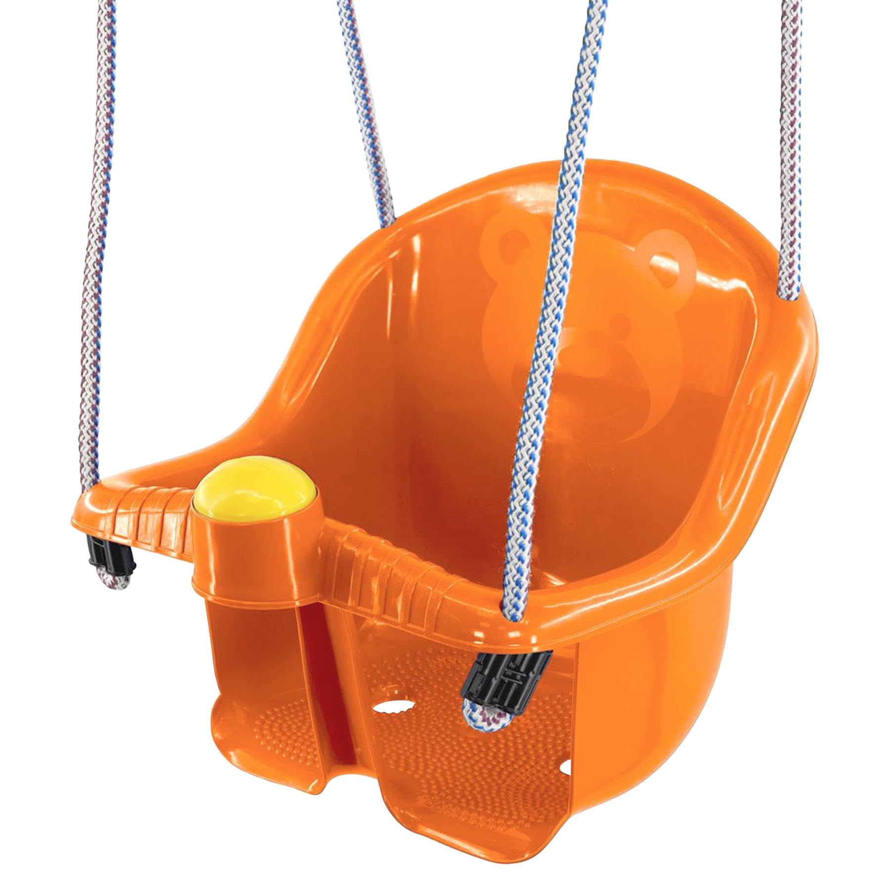 MTS Safety Swing Seat for Toddlers 1-3 Years, Easy Setup, Durable Baby Garden Swing, Bright Orange, Supports Up to 40 kg, Indoor/Outdoor Use, Enhances Motor Skills