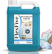 Flexfive Liquid Laundry Detergent for Washing Machine, 5 L |Deep Cleaning for Front & Top Load Machines | Eco-Friendly & Color Care Formula | Powerful Cleaning for All Types of Clothes