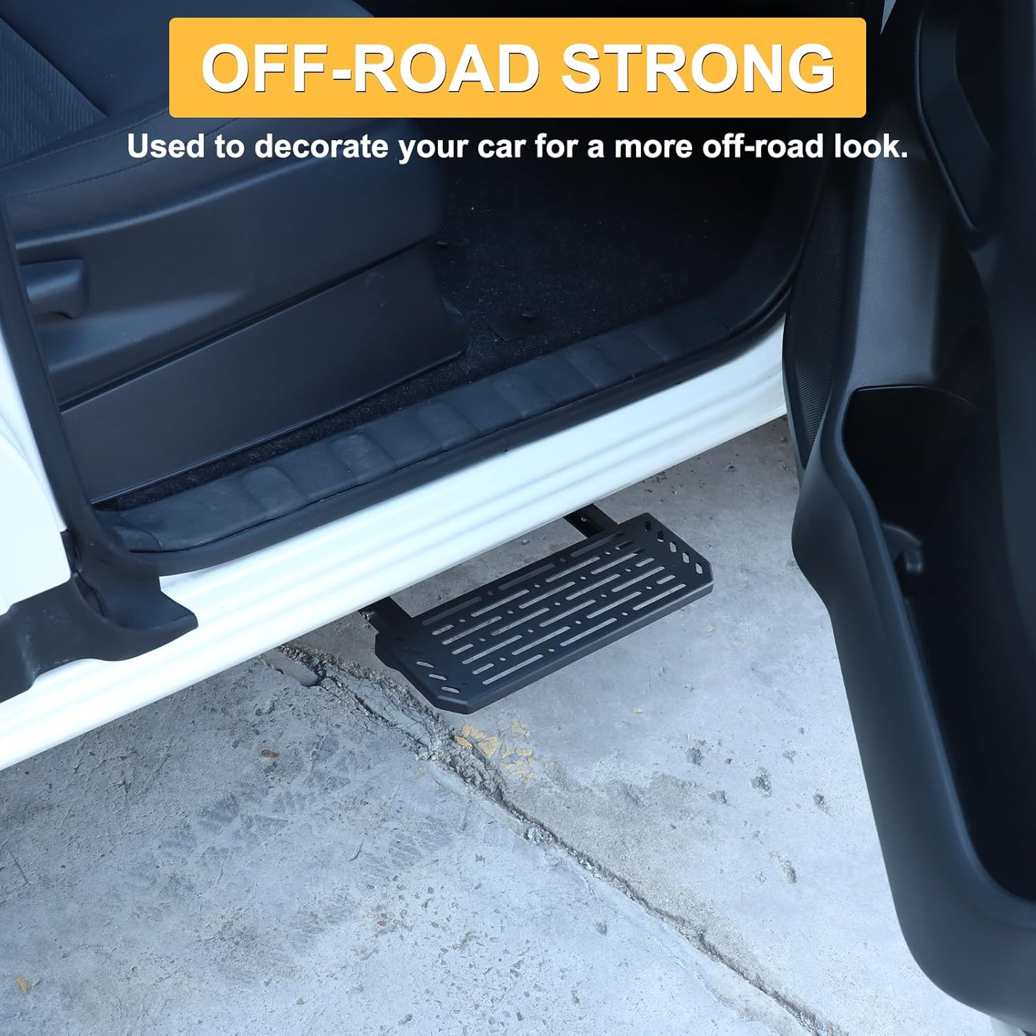 Daeiclru Front Door Running Boards Compatible with Nissan Frontier 2022-2025, Side Steps Exterior Door Side Pedal Anti-Slip Foot Pegs No Drilling Exterior Accessories Black Carbon Steel
