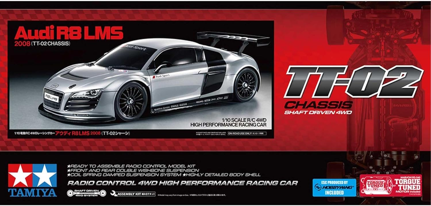 TAMIYA 1/10 RC Audi R8 LMS 2008 TT-02 TAM58749