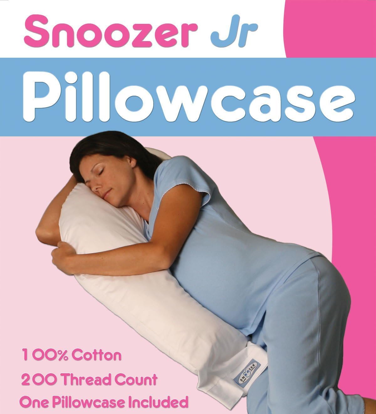 Snoozer Junior Body Pillowcase in White (Junior Body)