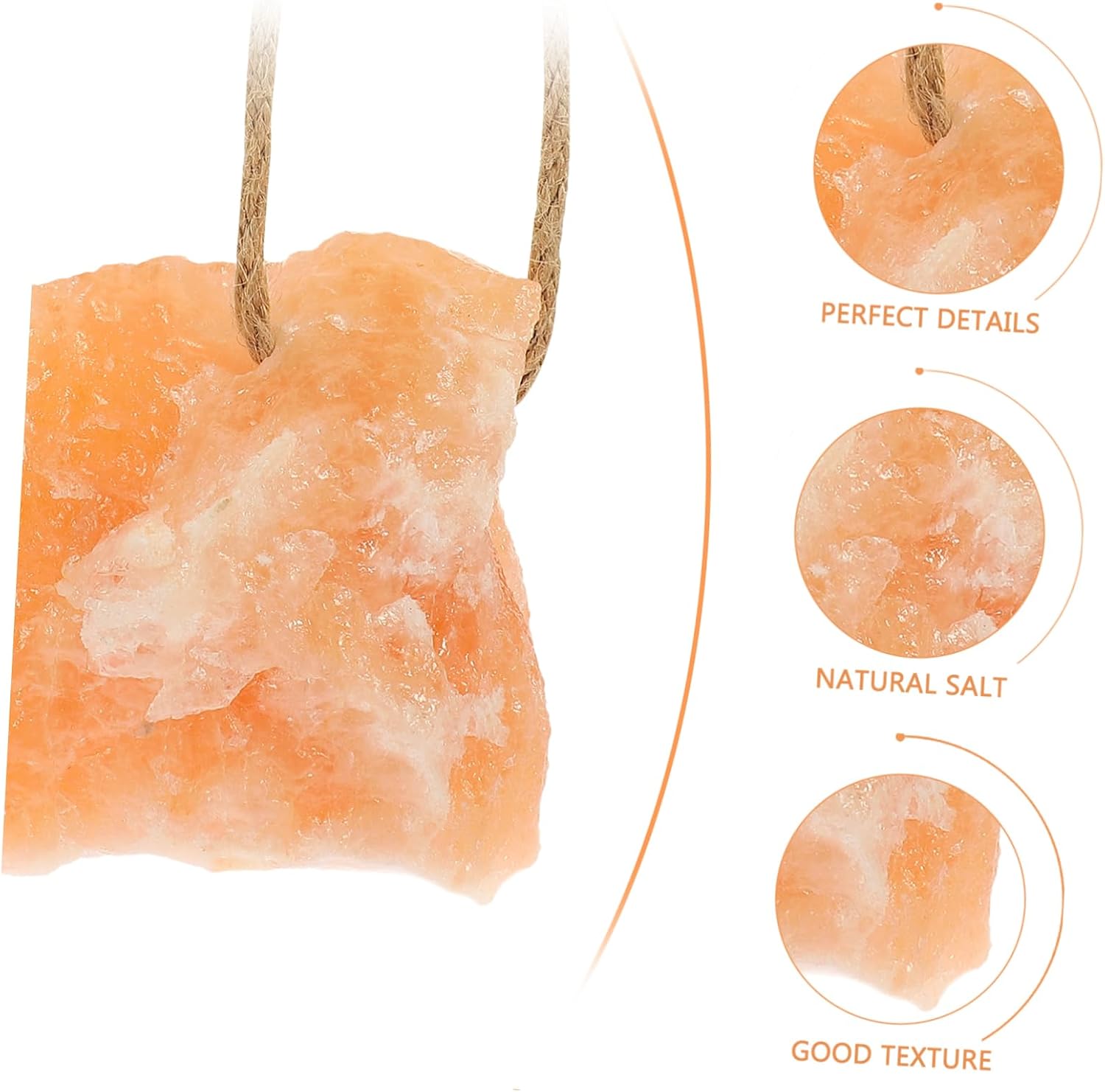 GALPADA Nutrient-Rich Salt Lick Brick for Livestock and Small Pets 1-Piece Licking Salt Block on Rope for Cattle Sheep and Farm Animals