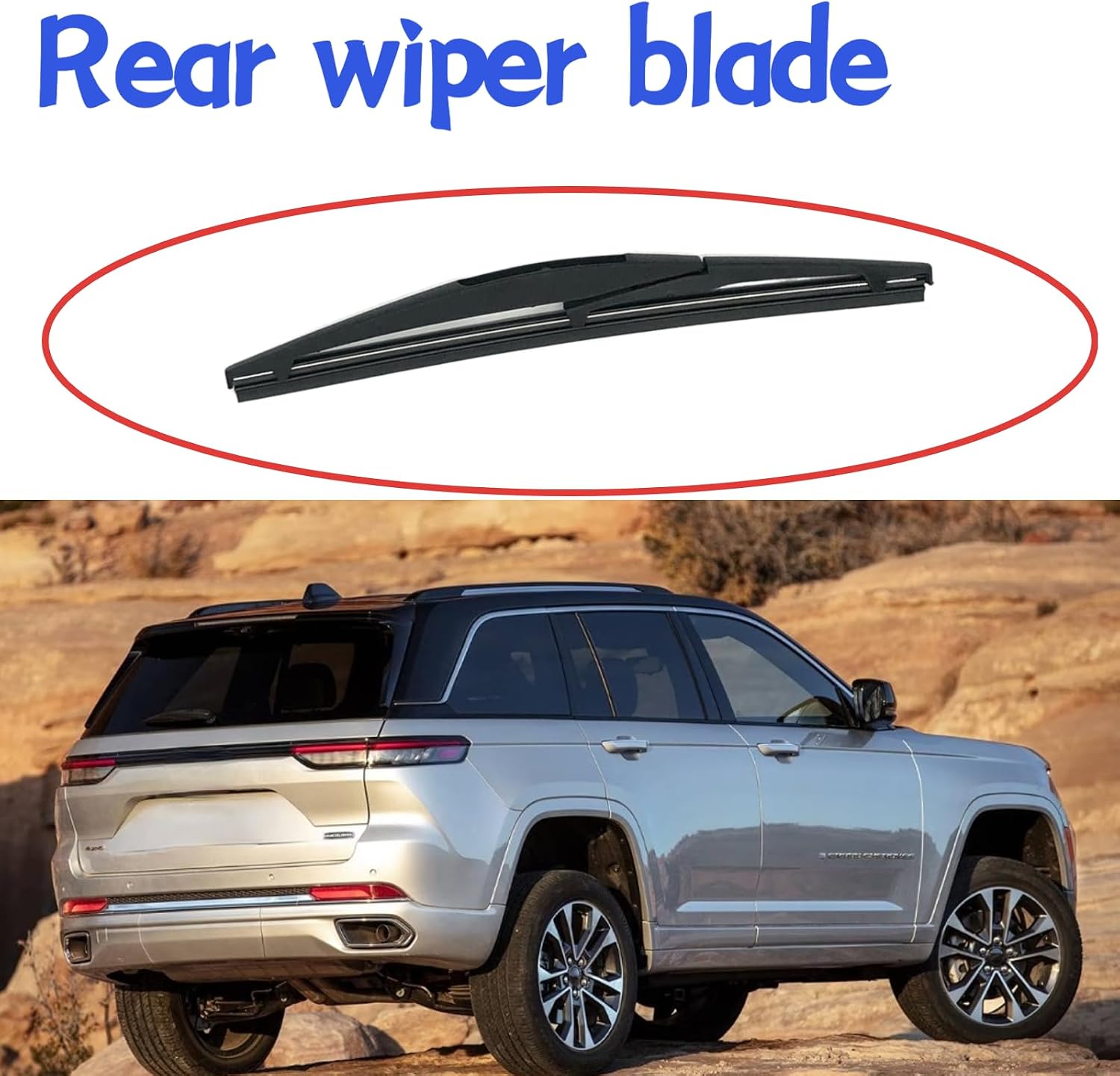 Rear wiper blade For Jeep Grand Cherokee 2022 2023 2024 2025 Laredo A Laredo X Altitude X Limited Overland 4xe Summit Reserve 4xe Rear back windshield wiper blade