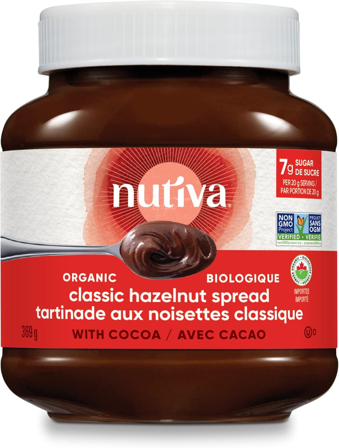 Nutiva Organic Vegan Hazelnut Spread, Classic Chocolate, 369 Grams