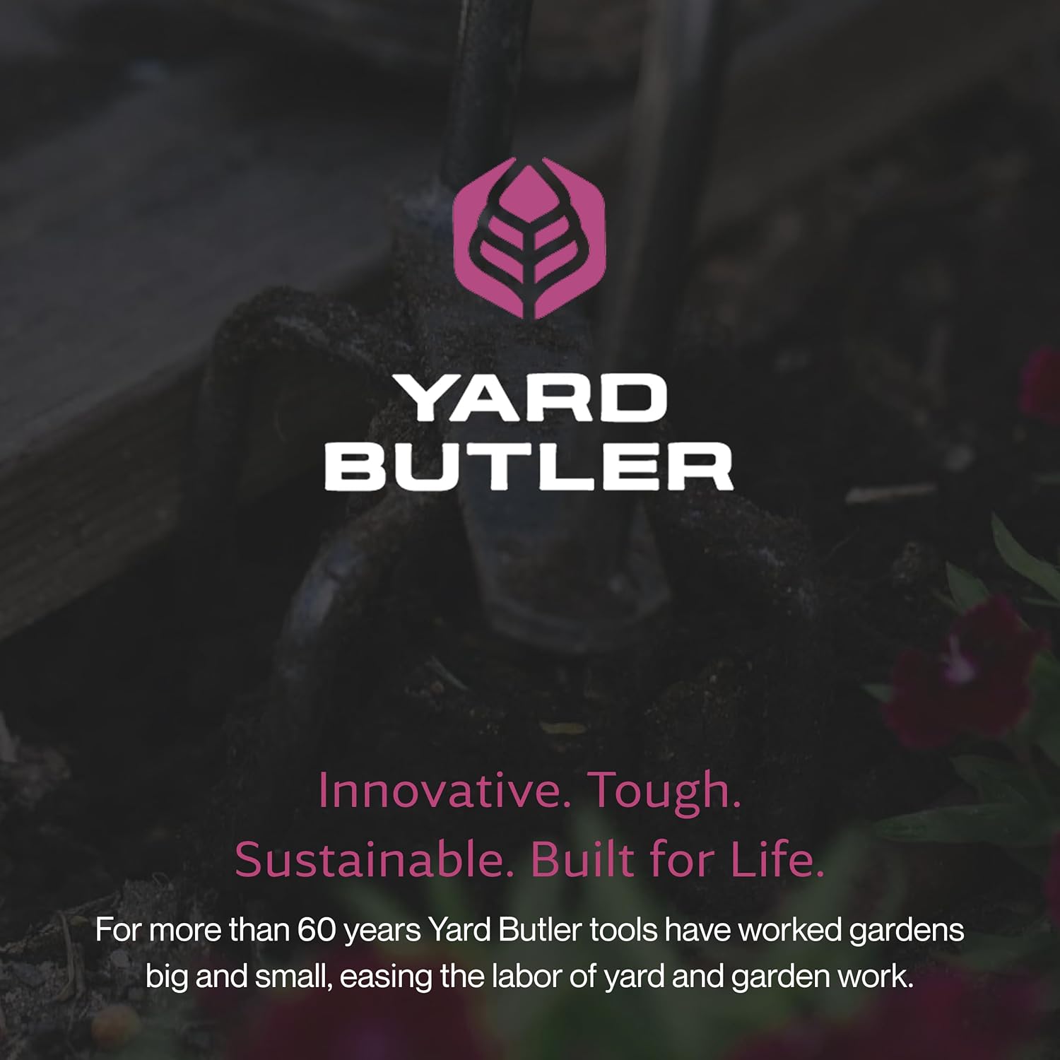 Yard Butler Raised Bed Essential Tool Bundle, ILTB-1 - Long-Handled Hand Tiller & Rotary Garden Cultivator - Tool Set for Easy Lawn Care - Rust Resistant Tools - Powder Coated Steel