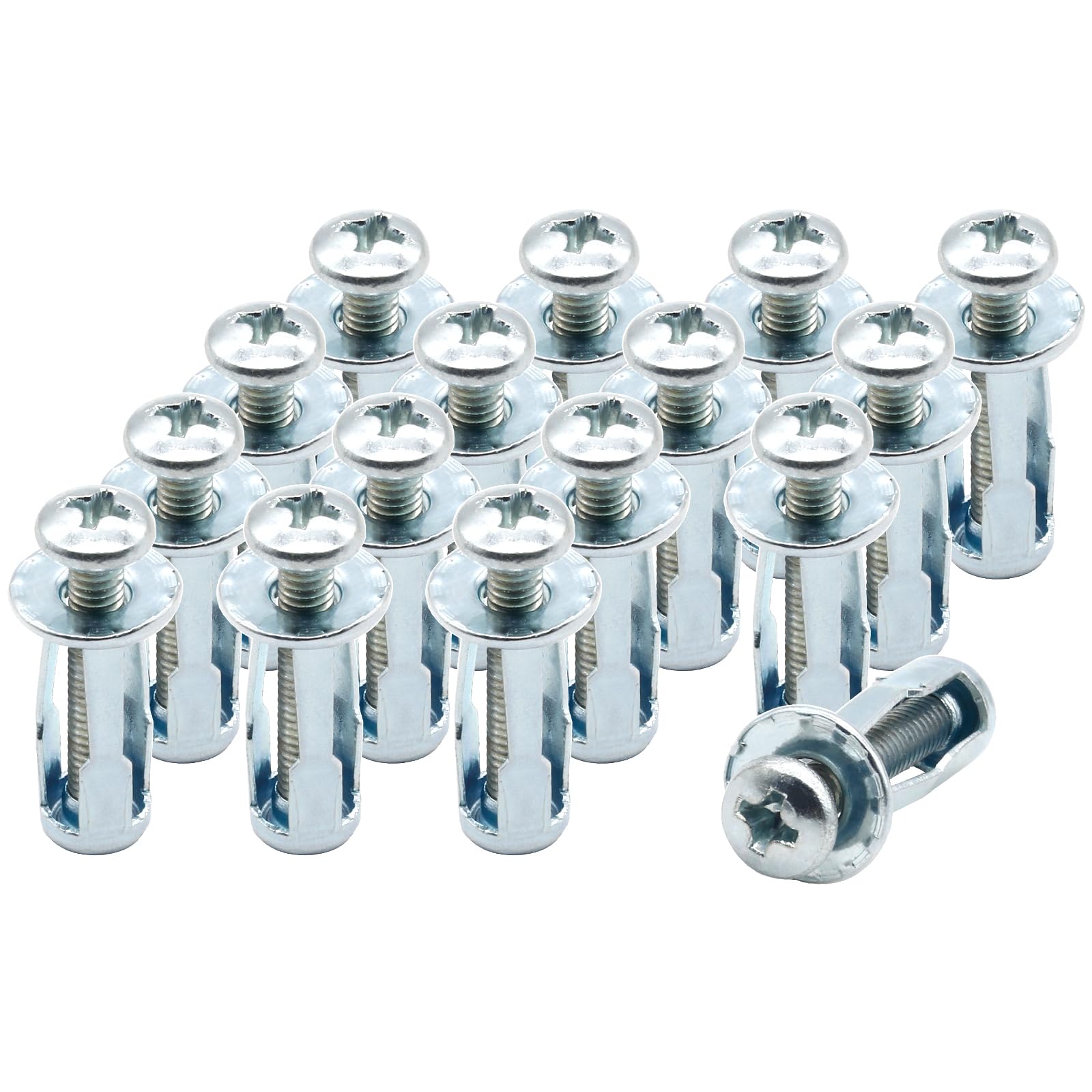 Hordion 20 Pcs M4 x 20 Jack Nuts Petal Nuts, Fixing Nut Car Metal Screw, Expansion Nut Steel for Hollow Wall Iron Skin Thin Soft Wall