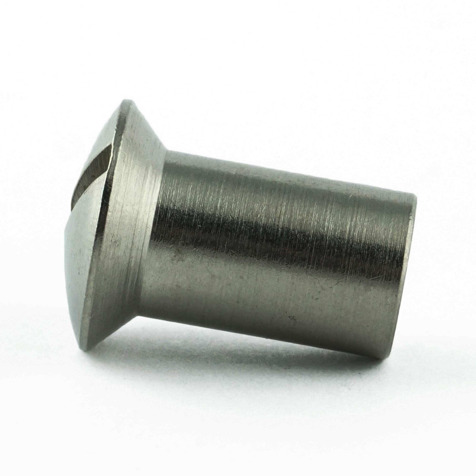 AGBERG - Tuercas de casquillos con cabeza lenticular y ranurada (acero inoxidable VA A1 V1A, M8 x 20 mm, 100 unidades)