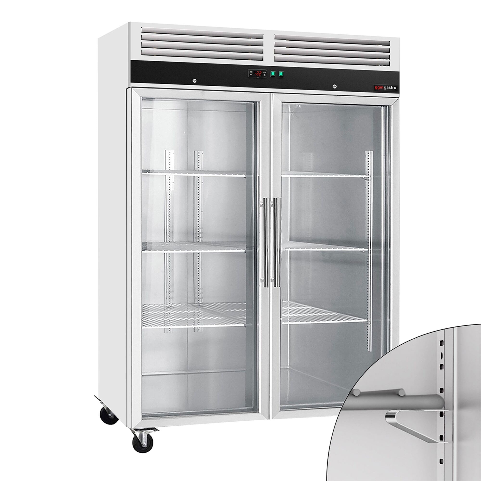 GGM Gastro Tiefkühlschrank ECO 1200L mit 2 Glastüren