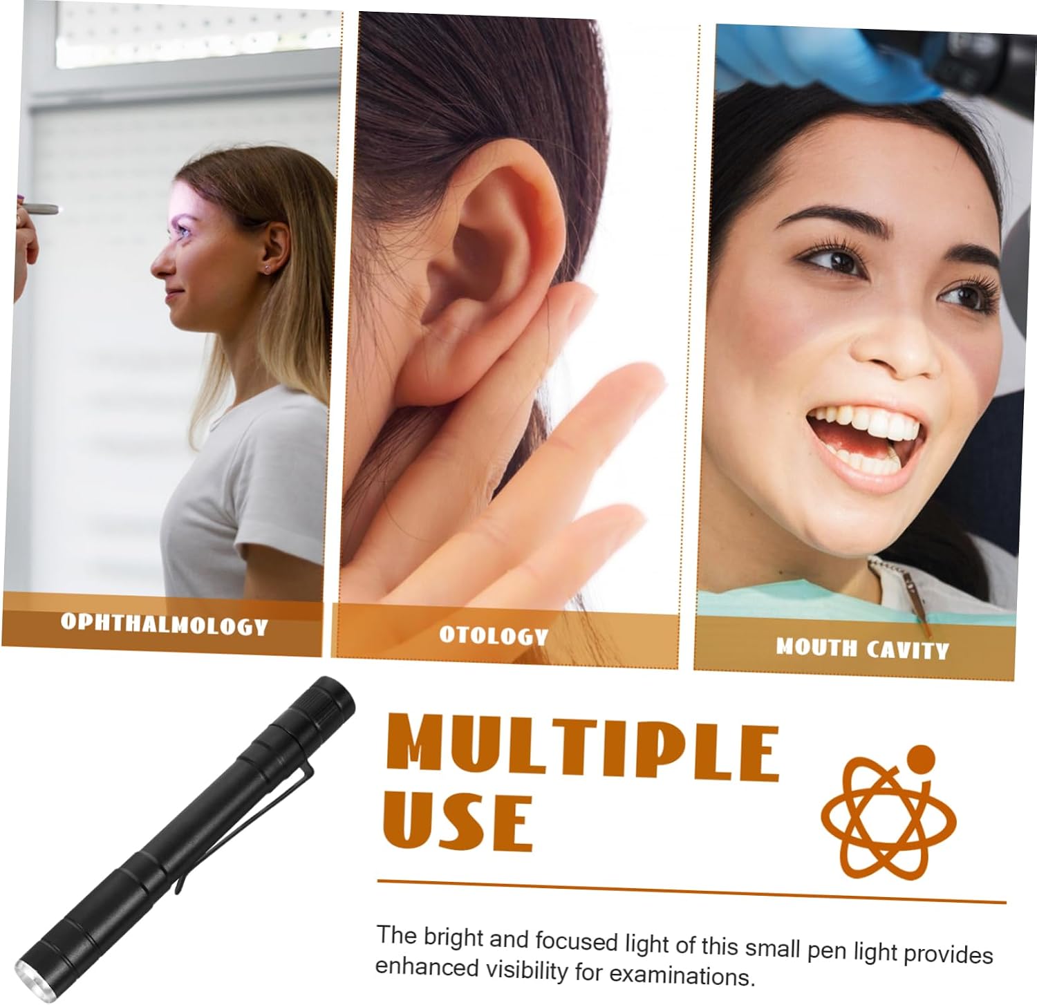 Pen Light with Source High Brightness Nursing for Nurses and Doctors Compact with Clip Reusable for Healthcare Professionals